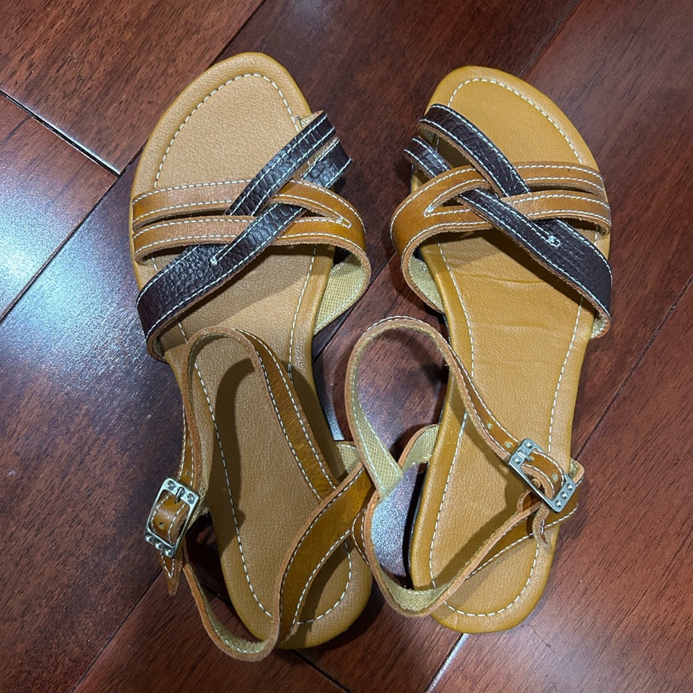 Stylish Tan and Brown Women's Sandals